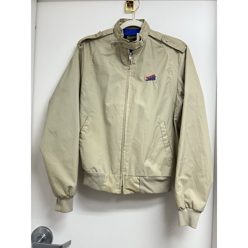 Vintage 70s-80s Swingster Embroidered Jacques Seed Farm Jacket USA Made Size S